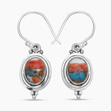 Natural Crystal Silver Earrings