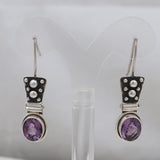 Amethyst Silver Earrings