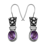 Amethyst Silver Earrings