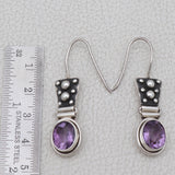 Amethyst Silver Earrings