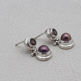 Natural Pearl Silver Earrings