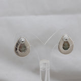 Natural Labradorite Silver Studs Earrings