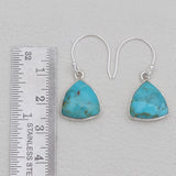 925 Sterling Silver Boulder Turquoise Earrings