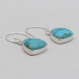 925 Sterling Silver Boulder Turquoise Earrings