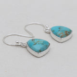 925 Sterling Silver Boulder Turquoise Earrings
