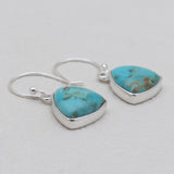 925 Sterling Silver Boulder Turquoise Earrings