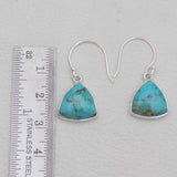 925 Sterling Silver Boulder Turquoise Earrings