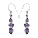 Amethyst Silver Earrings