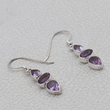 Amethyst Silver Earrings