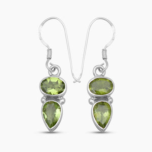 Peridot Silver Earrings