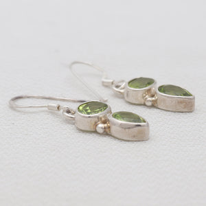 Peridot Silver Earrings