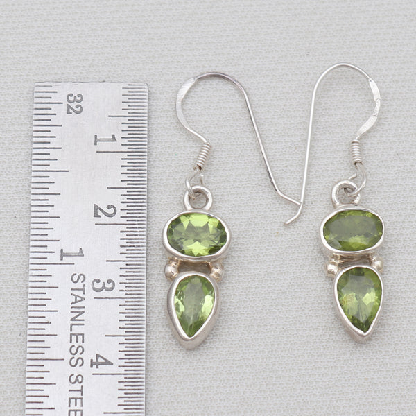 Peridot Silver Earrings
