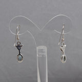 Natural Blue Topaz Silver Earrings