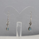 Natural Blue Topaz Silver Earrings