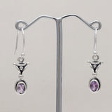 925 Starling Silver Garnet Earring