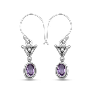 925 Sterling Silver Garnet Earrings