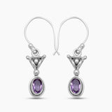 925 Sterling Silver Garnet Earrings