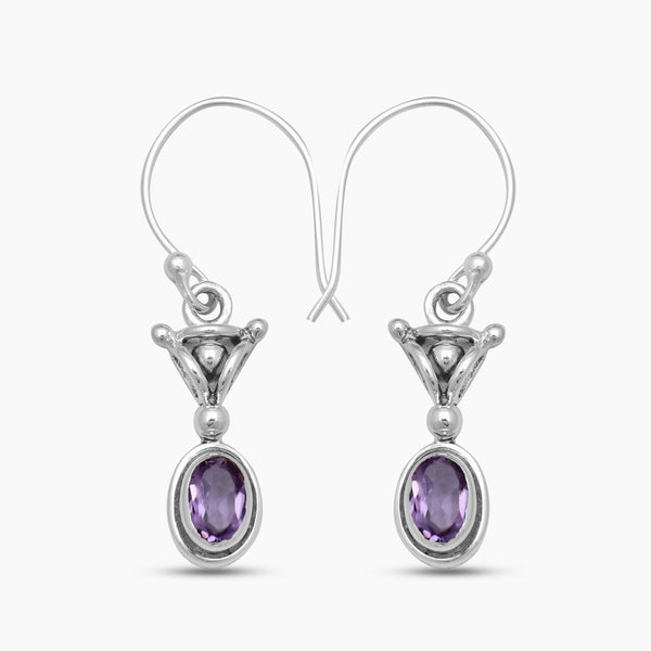 925 Sterling Silver Garnet Earrings