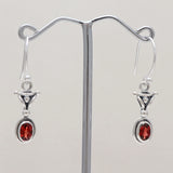 925 Starling Silver Garnet Earring