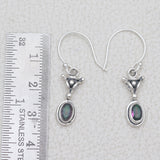 925 Starling Silver Garnet Earring