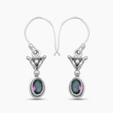 925 Sterling Silver Garnet Earrings