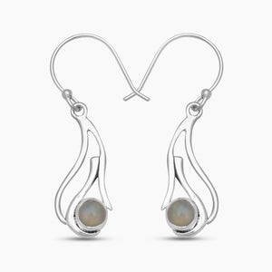 925 Sterling Silver Ruby Earrings