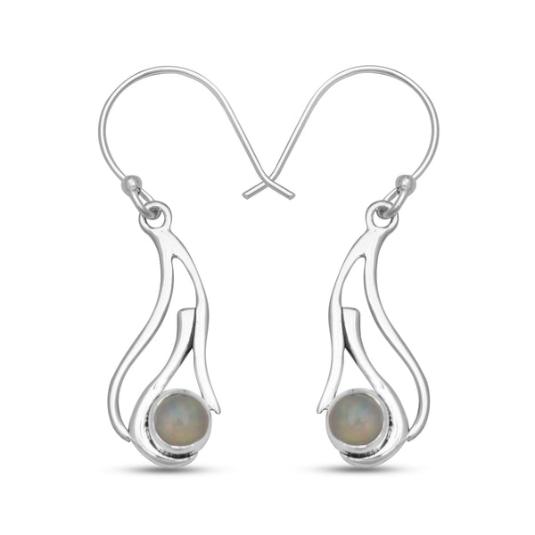 925 Sterling Silver Ruby Earrings