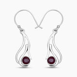 925 Sterling Silver Ruby Earrings