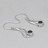 925 Starling Silver Ruby Earring