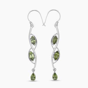 925 Sterling Silver Peridot Earrings