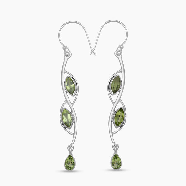 925 Sterling Silver Peridot Earrings