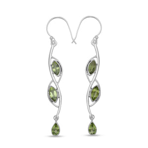 925 Silver Peridot Earrings