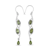 925 Silver Peridot Earring