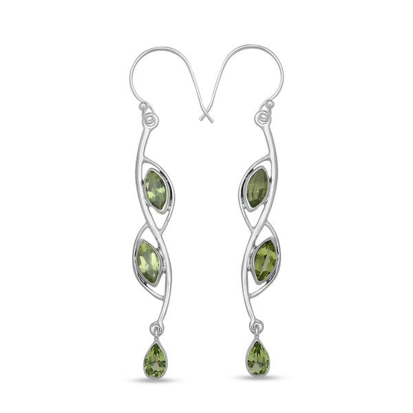 925 Silver Peridot Earrings