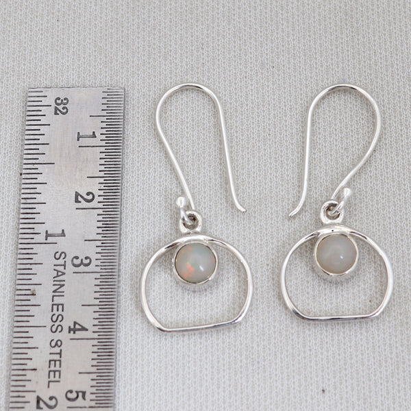 Ethiopian Opal Silver Earrings