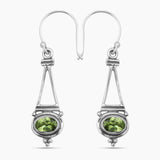 Garnet Silver Earrings