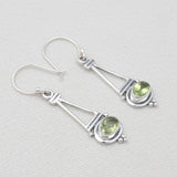 Garnet Silver Earrings