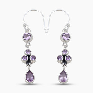Amethyst Silver Earrings