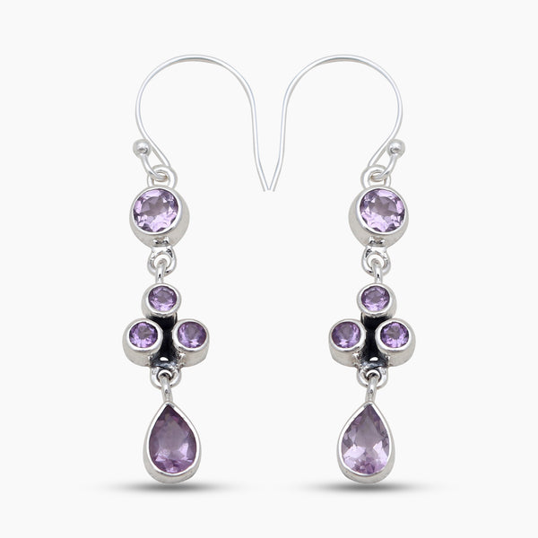 Amethyst Silver Earrings