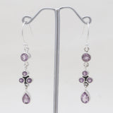 Amethyst Silver Earrings