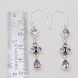 Amethyst Silver Earrings