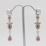 Garnet Silver Earrings