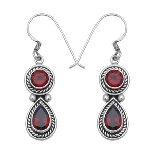 Blue Topaz Silver Earrings