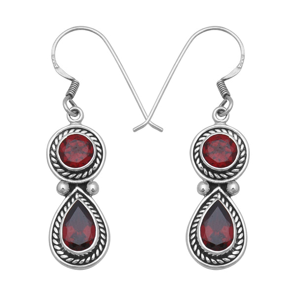 Blue Topaz Silver Earrings