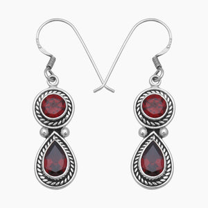 Blue Topaz Silver Earrings