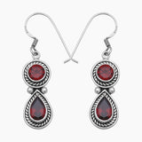 Blue Topaz Silver Earrings