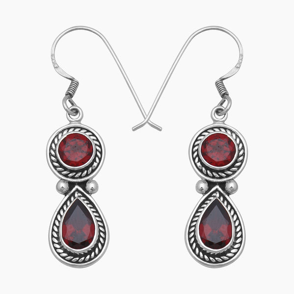 Blue Topaz Silver Earrings