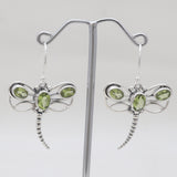 Dragonfly Blue Topaz Silver Earrings