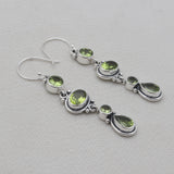 Smoky Quartz Silver Earrings