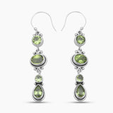 Smoky Quartz Silver Earrings